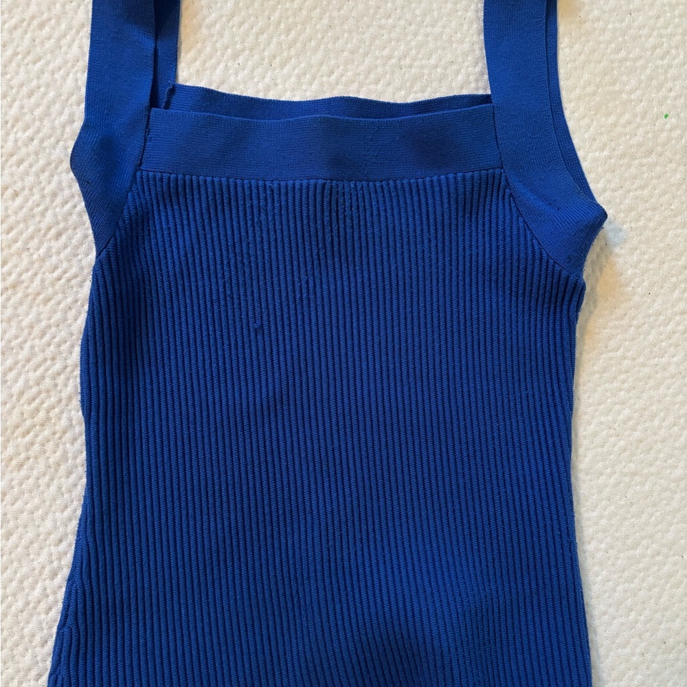 Nine West Royal Blue Ribbed Top